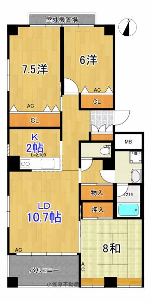 〈カーサ・オリージャ〉 2階の間取り画像