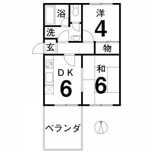 四季の森ハイツ 505の間取り画像