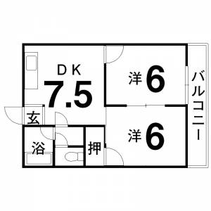 ウエストハイツ 302号室の間取り画像