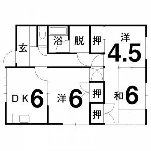 EDマンション 1階西号の間取り画像