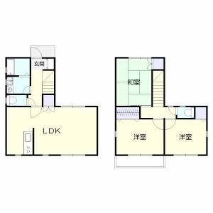 高知市河ノ瀬町 一戸建 の間取り画像