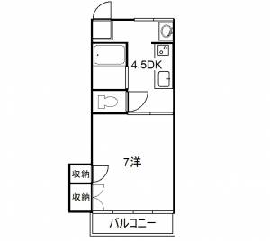 メゾンドグランツⅠ 202の間取り画像