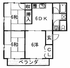 シャトーフローラ A棟　102号の間取り画像