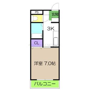 クレメント南宝永 502の間取り画像