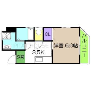 アゼリア若松 401の間取り画像