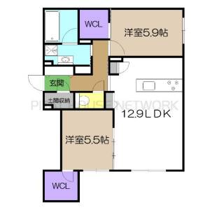 ベレオガーデンズ弥右衛門 13の間取り画像