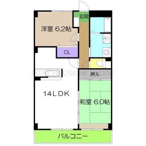 フィネス南川添 5の間取り画像