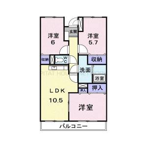 リバ-ジュ　マンション 3の間取り画像