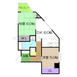 ダイアパレス鷹匠町 304の間取り画像