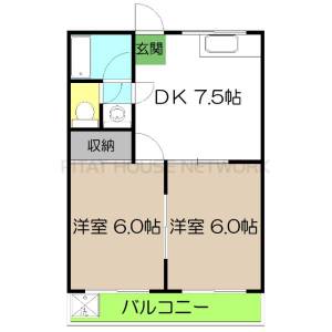 ウエストハイツ（南河ノ瀬） 302の間取り画像