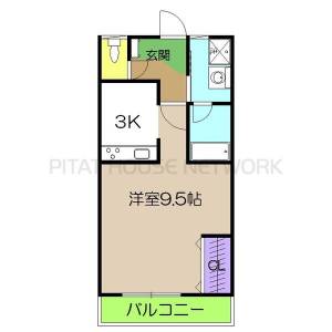 クローバー南川添 4の間取り画像