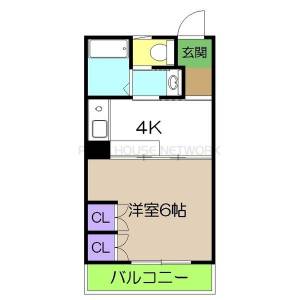 コスモハイツ高須2　B B405の間取り画像