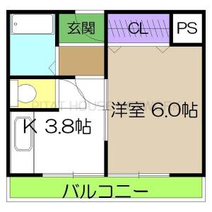 光マンション（202） 202の間取り画像