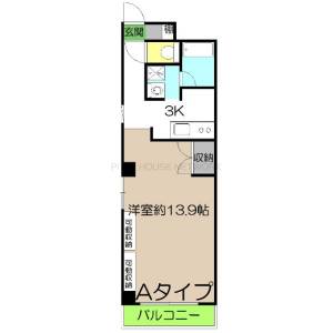 金子橋マンション 8の間取り画像