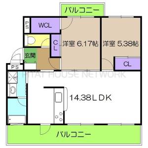 テラスワン（303） 303の間取り画像