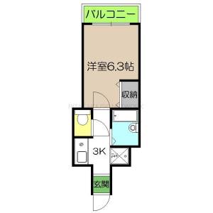 リヴィエラ上町Ⅲ 405の間取り画像