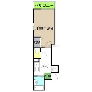 リヴィエラ上町Ⅲ（604） 604の間取り画像