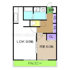 コーポMIKIⅠ南棟（303） 2の間取り画像