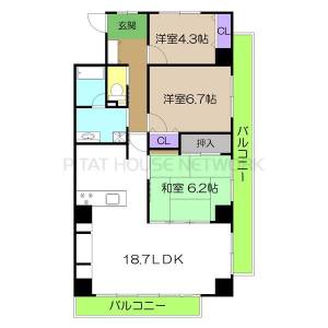 アルファステイツ北本町Ⅲ 507の間取り画像