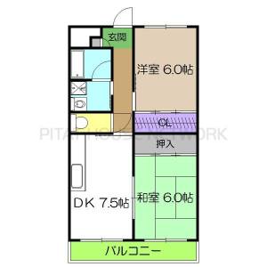 エトワール南御座（403） 403の間取り画像