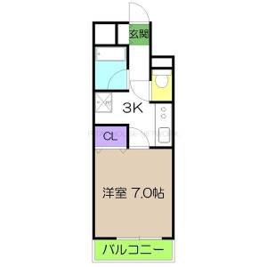 グランコート鷹匠町（504） 504の間取り画像