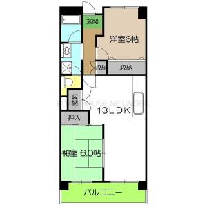 塩田町マンション 405の間取り画像