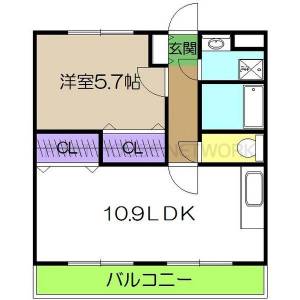 マリベール比島 102の間取り画像