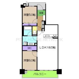 サーパス高知駅レジデンス 1203の間取り画像