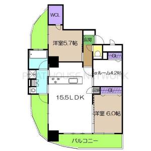 アルファステイツ一ツ橋 1301の間取り画像