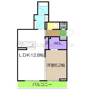 ベレオガーデンズ弥右衛門 202の間取り画像