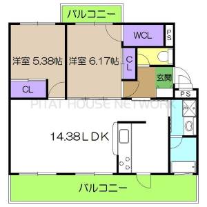 テラスワン 302の間取り画像