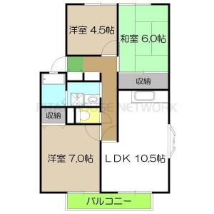 フローラル薊野　C棟 202の間取り画像