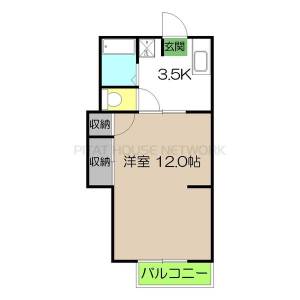 岡江ハイツ A101の間取り画像