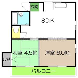 サンハイツ青柳 402の間取り画像