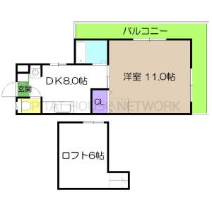 メゾンレーヴ潮江 401の間取り画像