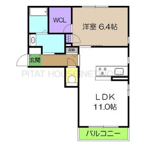 シャーメゾン　フルールハイム 203の間取り画像