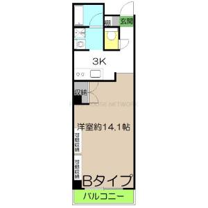 金子橋マンション 307の間取り画像