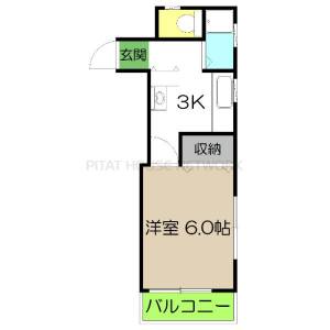 高知市高須アパート 202の間取り画像