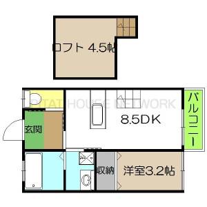 高知市桜井町アパート 203の間取り画像