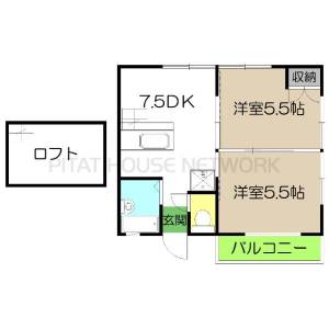 高知市北本町アパート 205の間取り画像