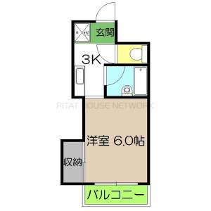 コーポ舟入川 405の間取り画像