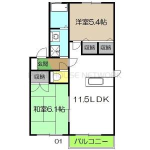 メゾントランキルB棟 B201の間取り画像