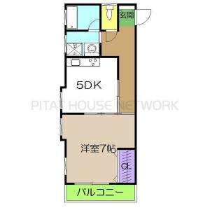 クローバー南川添 3の間取り画像