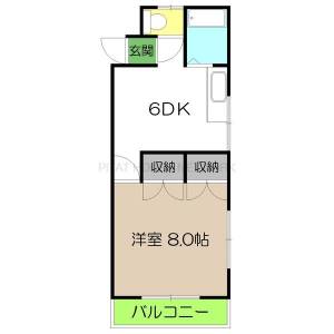 ハピィハイツ百石 102の間取り画像