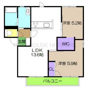 シャーメゾン西久万Ｂ棟 B202の間取り画像