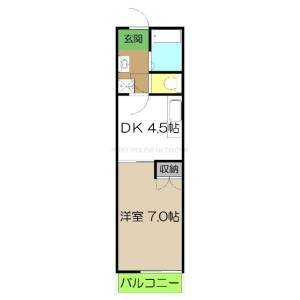 高知市介良アパート 3の間取り画像