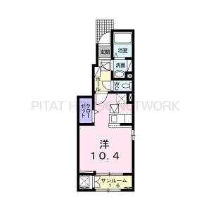 マリオ葛島　Ａ 8の間取り画像