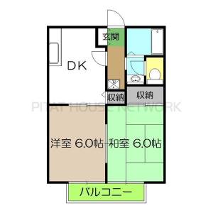 ハイツ築地　C棟 202の間取り画像