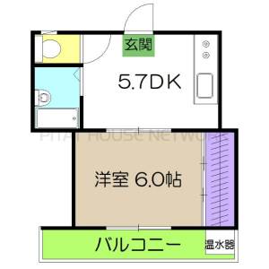 ハイツMⅡ（2025年春入居学生） 1の間取り画像