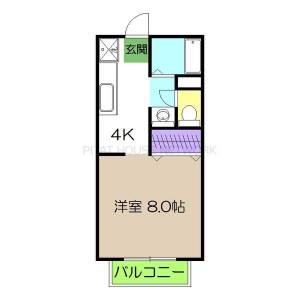 タウンコートタナカ（103） 2の間取り画像